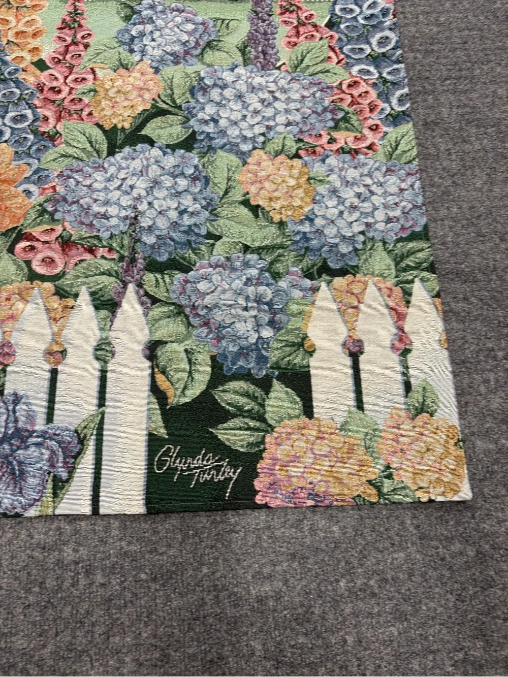 Charming Vintage English Garden Cottage Tapestry by Glynda Turley